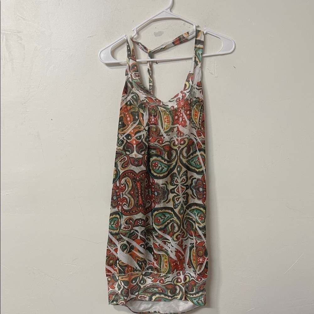 Multicolor Paisley Print Women's Dress Y2K